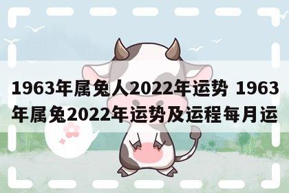 1963年属兔人2022年运势 1963年属兔2022年运势及运程每月运