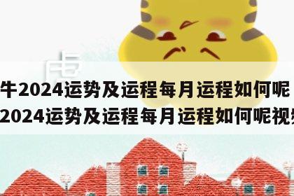 属牛2024运势及运程每月运程如何呢 属牛2024运势及运程每月运程如何呢视频
