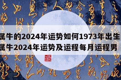 属牛的2024年运势如何1973年出生 属牛2024年运势及运程每月运程男