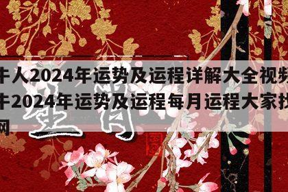 属牛人2024年运势及运程详解大全视频 属牛2024年运势及运程每月运程大家找算命网