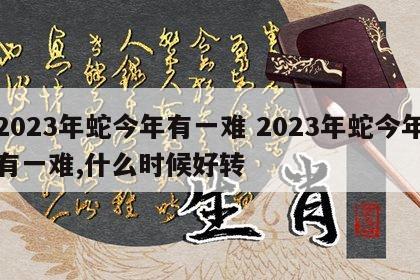 2023年蛇今年有一难 2023年蛇今年有一难,什么时候好转