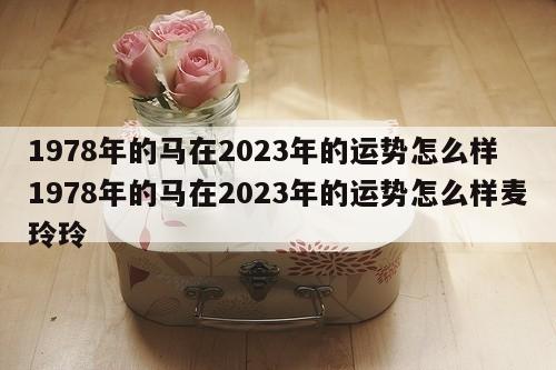 1978年的马在2023年的运势怎么样 1978年的马在2023年的运势怎么样麦玲玲