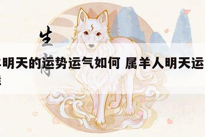 属羊明天的运势运气如何 属羊人明天运气怎么样