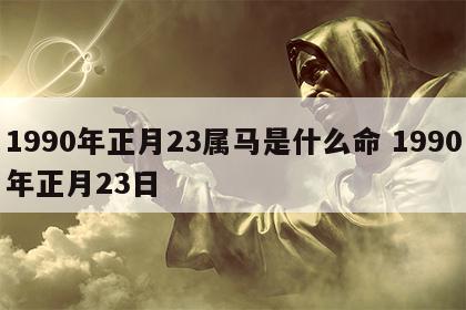 1990年正月23属马是什么命 1990年正月23日