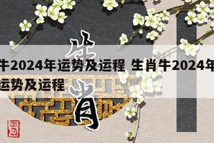 牛2024年运势及运程 生肖牛2024年运势及运程