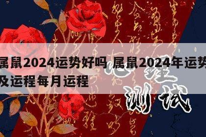 属鼠2024运势好吗 属鼠2024年运势及运程每月运程