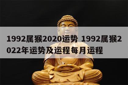 1992属猴2020运势 1992属猴2022年运势及运程每月运程