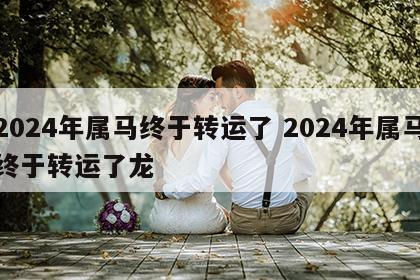 2024年属马终于转运了 2024年属马终于转运了龙