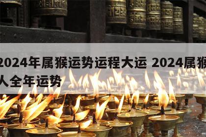 2024年属猴运势运程大运 2024属猴人全年运势