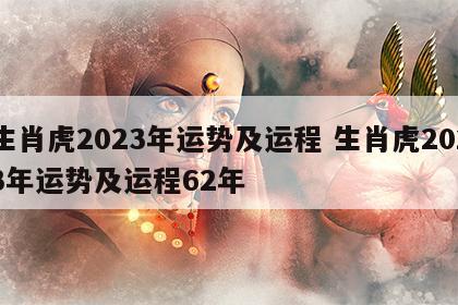 生肖虎2023年运势及运程 生肖虎2023年运势及运程62年