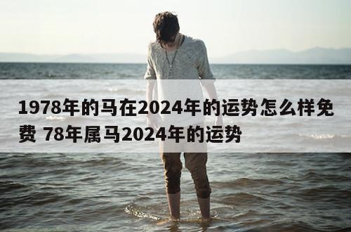 1978年的马在2024年的运势怎么样免费 78年属马2024年的运势