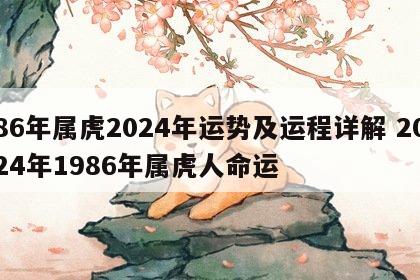 86年属虎2024年运势及运程详解 2024年1986年属虎人命运