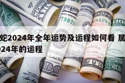 属蛇2024年全年运势及运程如何看 属蛇2024年的运程