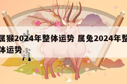 属猴2024年整体运势 属兔2024年整体运势