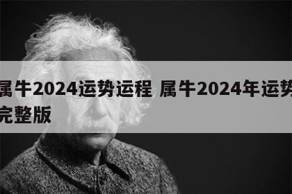 属牛2024运势运程 属牛2024年运势完整版