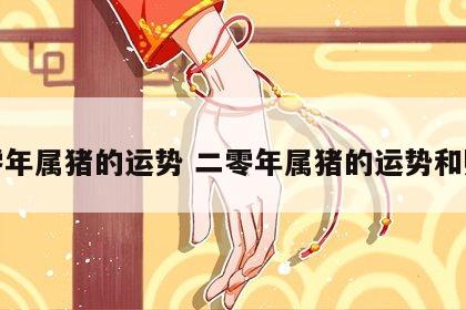 二零年属猪的运势 二零年属猪的运势和财运