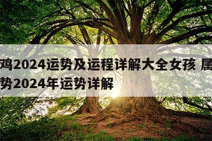 属鸡2024运势及运程详解大全女孩 属鸡运势2024年运势详解