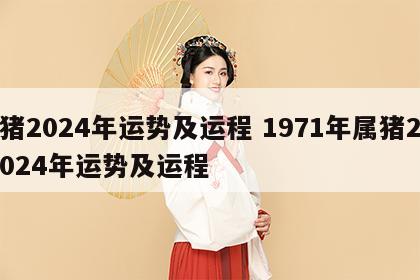 猪2024年运势及运程 1971年属猪2024年运势及运程