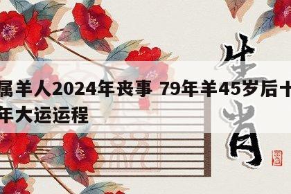 属羊人2024年丧事 79年羊45岁后十年大运运程