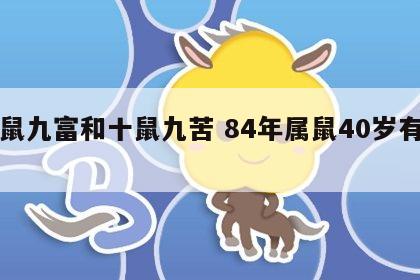 十鼠九富和十鼠九苦 84年属鼠40岁有一灾