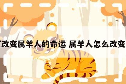 如何改变属羊人的命运 属羊人怎么改变财运
