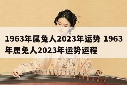 1963年属兔人2023年运势 1963年属兔人2023年运势运程