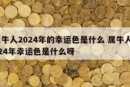 属牛人2024年的幸运色是什么 属牛人2024年幸运色是什么呀