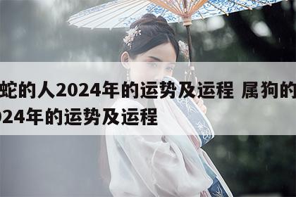 属蛇的人2024年的运势及运程 属狗的人2024年的运势及运程