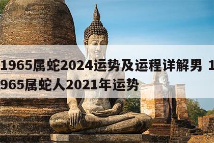 1965属蛇2024运势及运程详解男 1965属蛇人2021年运势