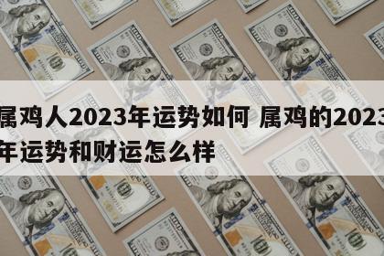 属鸡人2023年运势如何 属鸡的2023年运势和财运怎么样