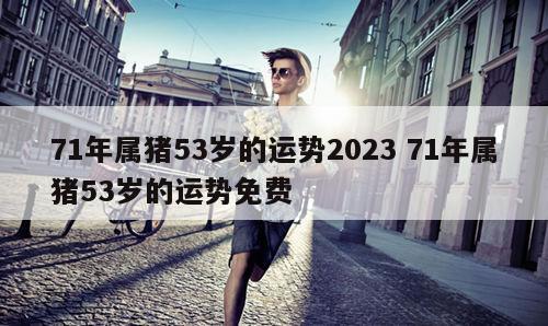 71年属猪53岁的运势2023 71年属猪53岁的运势免费