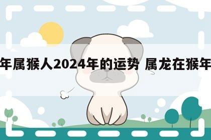 龙年属猴人2024年的运势 属龙在猴年运势