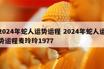2024年蛇人运势运程 2024年蛇人运势运程麦玲玲1977