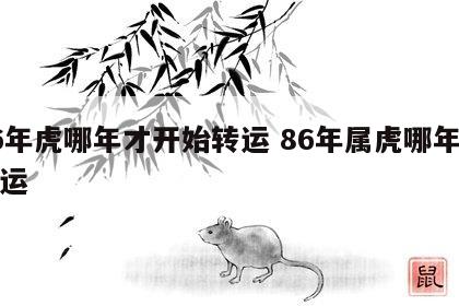 86年虎哪年才开始转运 86年属虎哪年转大运