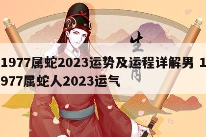 1977属蛇2023运势及运程详解男 1977属蛇人2023运气