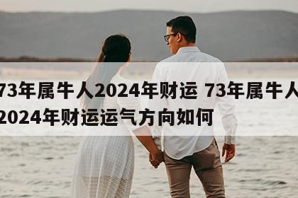 73年属牛人2024年财运 73年属牛人2024年财运运气方向如何
