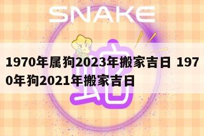 1970年属狗2023年搬家吉日 1970年狗2021年搬家吉日