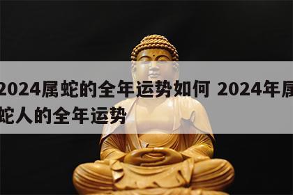 2024属蛇的全年运势如何 2024年属蛇人的全年运势
