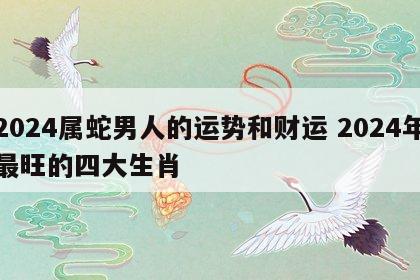 2024属蛇男人的运势和财运 2024年最旺的四大生肖