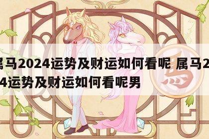 属马2024运势及财运如何看呢 属马2024运势及财运如何看呢男