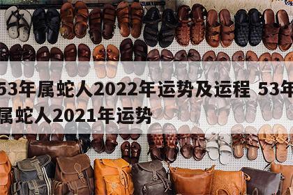 53年属蛇人2022年运势及运程 53年属蛇人2021年运势