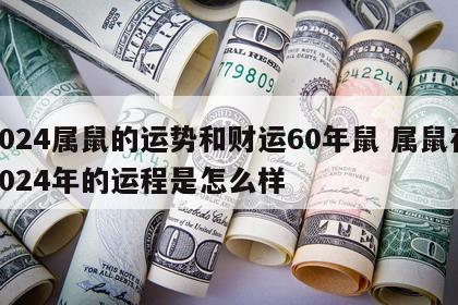 2024属鼠的运势和财运60年鼠 属鼠在2024年的运程是怎么样