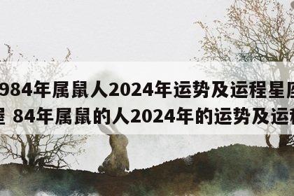 1984年属鼠人2024年运势及运程星座屋 84年属鼠的人2024年的运势及运程