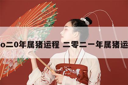 二o二0年属猪运程 二零二一年属猪运程