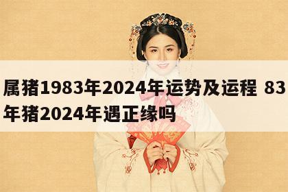 属猪1983年2024年运势及运程 83年猪2024年遇正缘吗