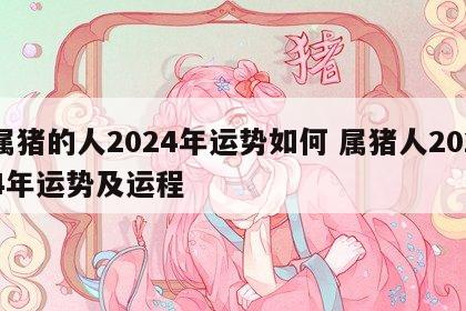 属猪的人2024年运势如何 属猪人2024年运势及运程