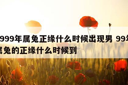 1999年属兔正缘什么时候出现男 99年属兔的正缘什么时候到