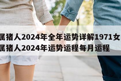 属猪人2024年全年运势详解1971女 属猪人2024年运势运程每月运程