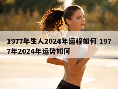 1977年生人2024年运程如何 1977年2024年运势如何