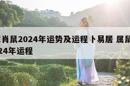 生肖鼠2024年运势及运程卜易居 属鼠2024年运程